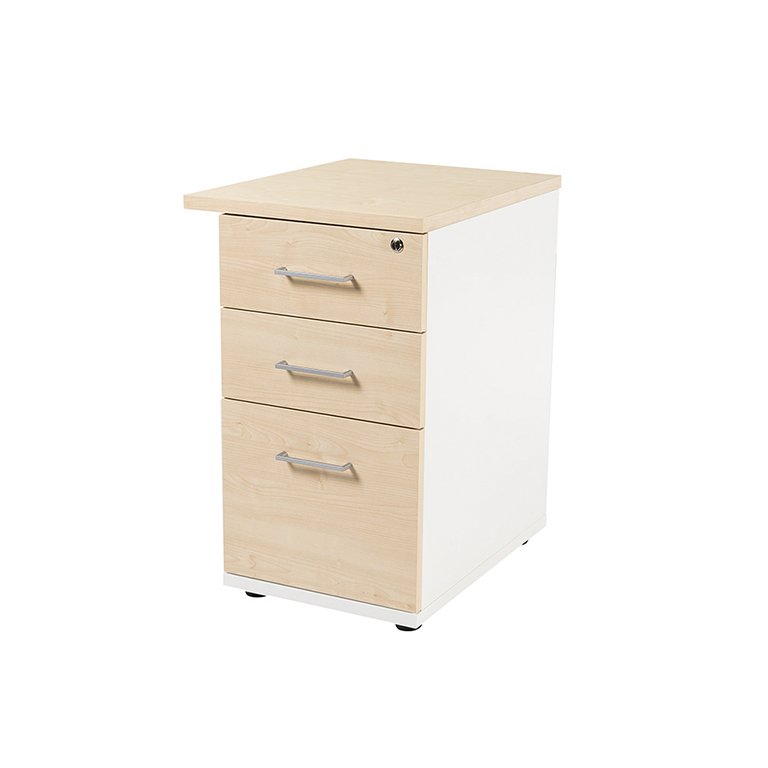 Cajonera Melamina Ruedas Rocada Blanco/Haya
