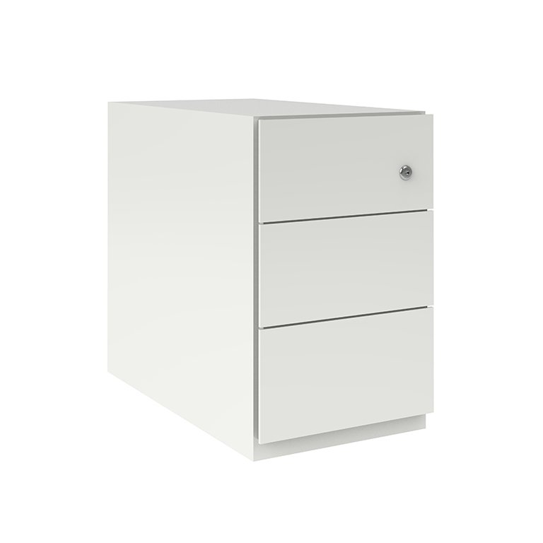 Cajonera Metálica Bisley Note Ruedas 3 Cajones Blanco