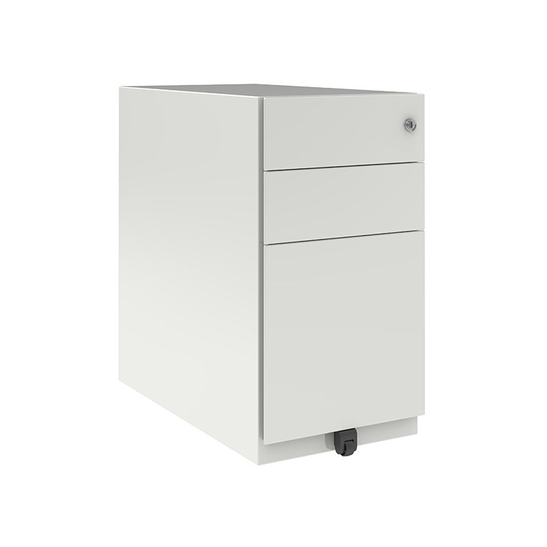 Cajonera Metálica Bisley Note Ruedas 2 Cajones + 1 Carpetero Blanco