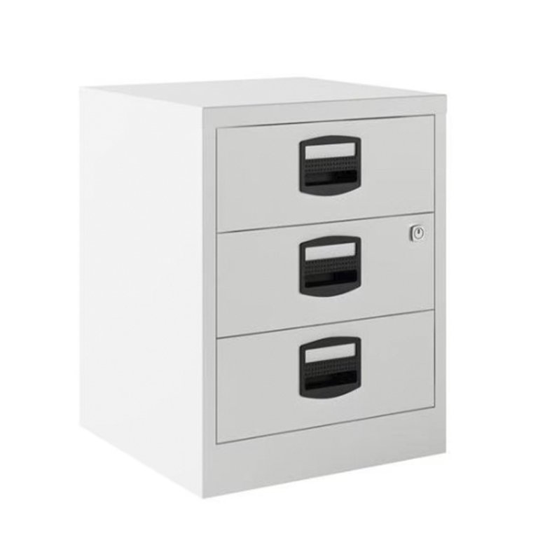 Cajonera Metálica Bisley 3 Cajones Ruedas Blanco
