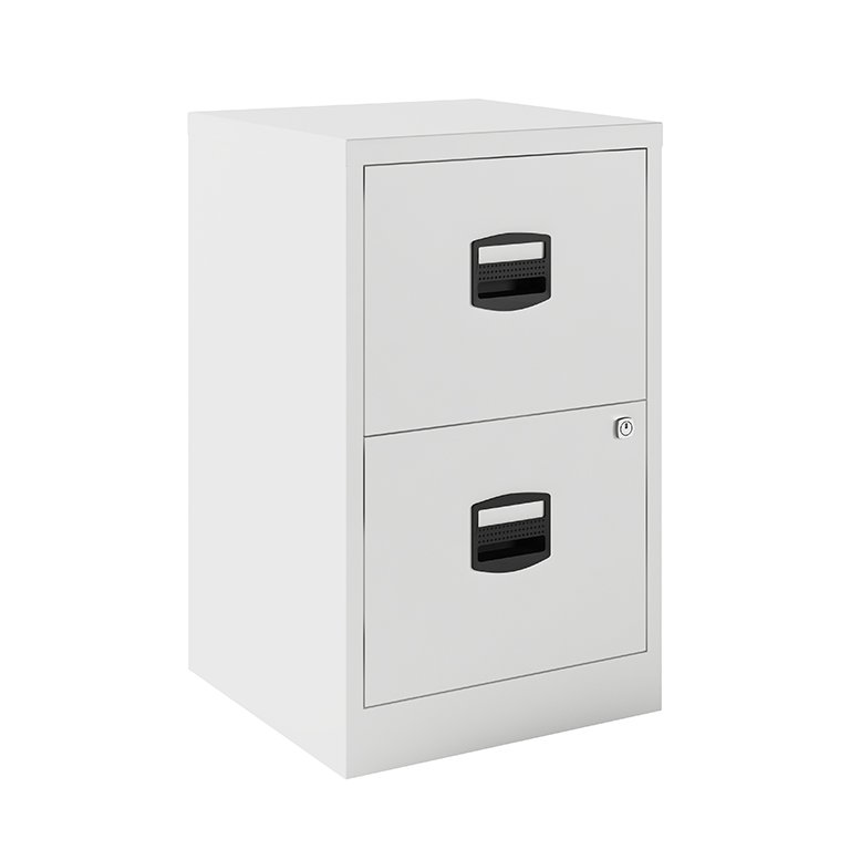 Cajonera Metálica Bisley 2 Cajones Sin Ruedas Blanco