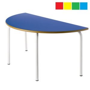 Mesa Infantil Semicircular 120 x 60 cm Altura 54 cm Acero