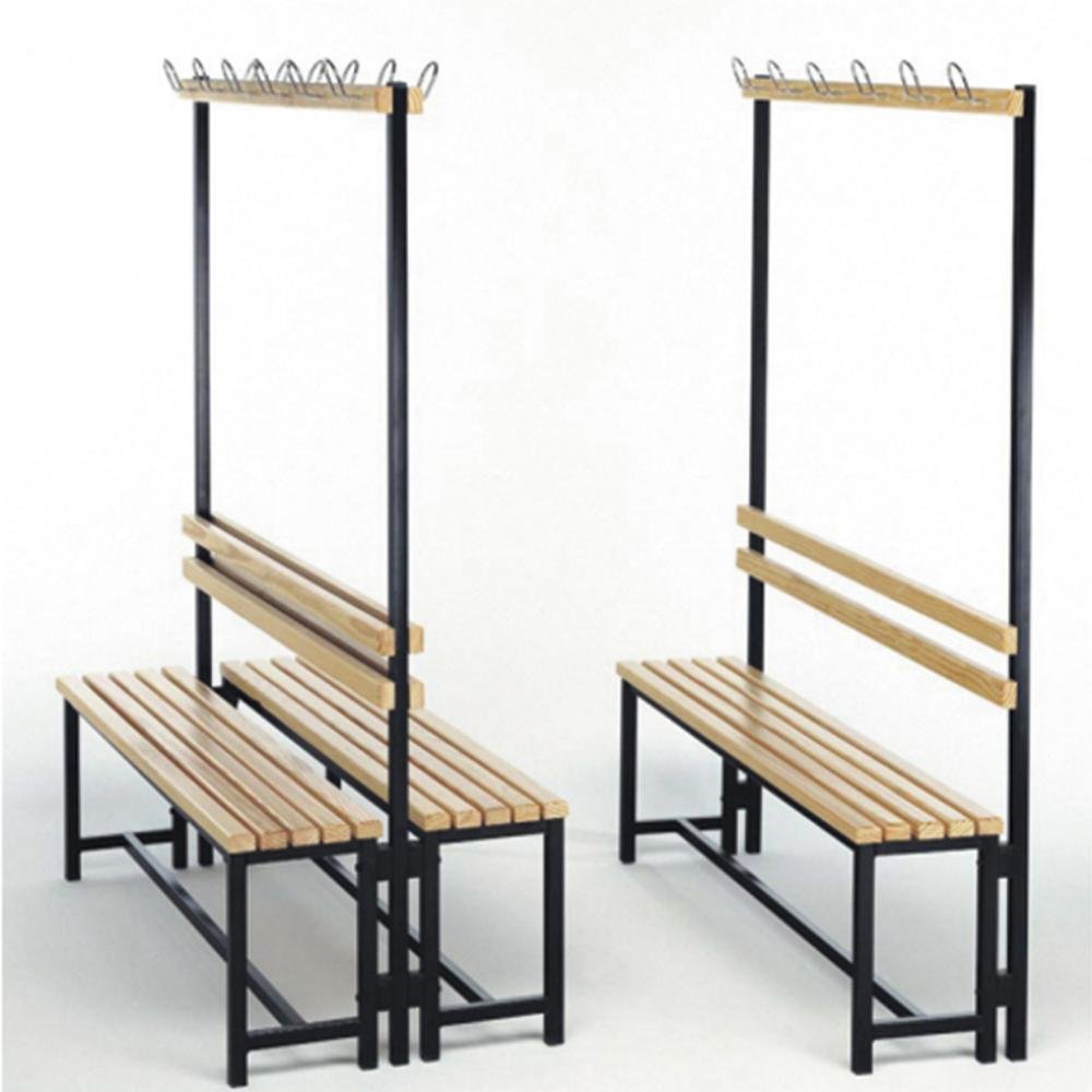 Banco Escolar Tagar Perchero y Respaldo Madera y Acero 1500 x 300 mm