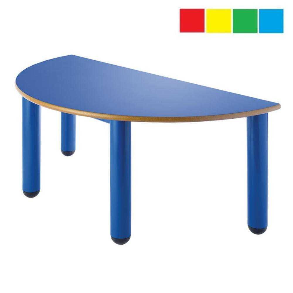 Mesa Infantil Semicírculo 120 x 60 cm Altura 46 cm PP