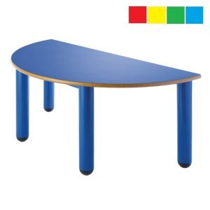 Mesa Infantil Semicírculo 120 x 60 cm Altura 52 cm PP