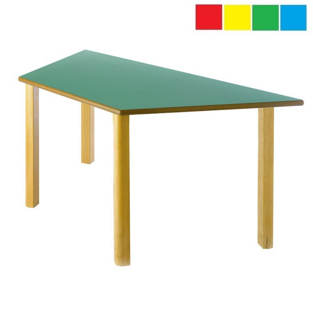 Mesa Infantil Trapezoidal 120 x 60 x 60 cm Altura 46 cm Haya