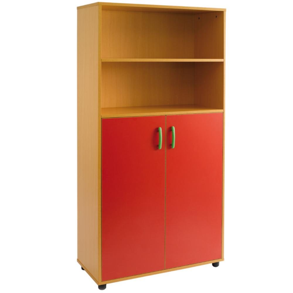 Armario Estantería Haya 2 Puertas y 3+2 Huecos 183 x 90 x 40 cm