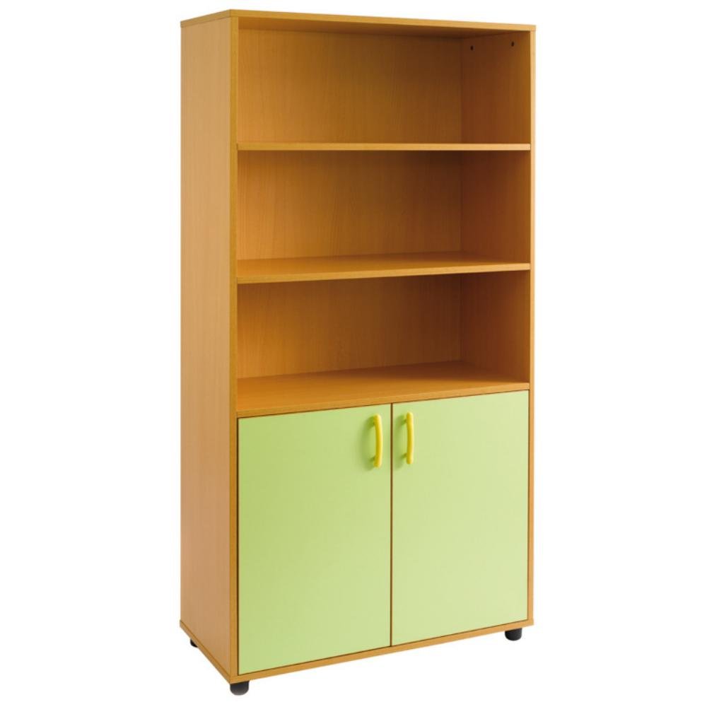 Armario Estantería Haya 2 Puertas y 2+3 Huecos 183 x 90 x 40 cm