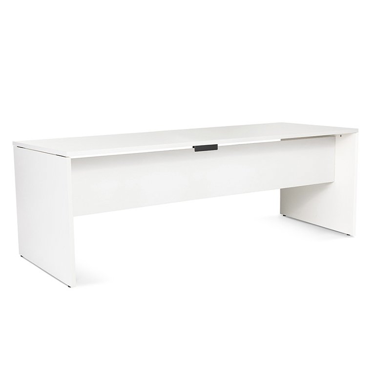 Mesa Rocada Línea Work 200 x 80 cm Blanco/Blanco