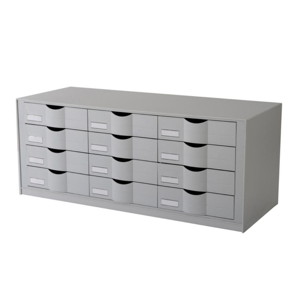 Clasificador Vertical Armario PaperFlow 12 Cajones Gris