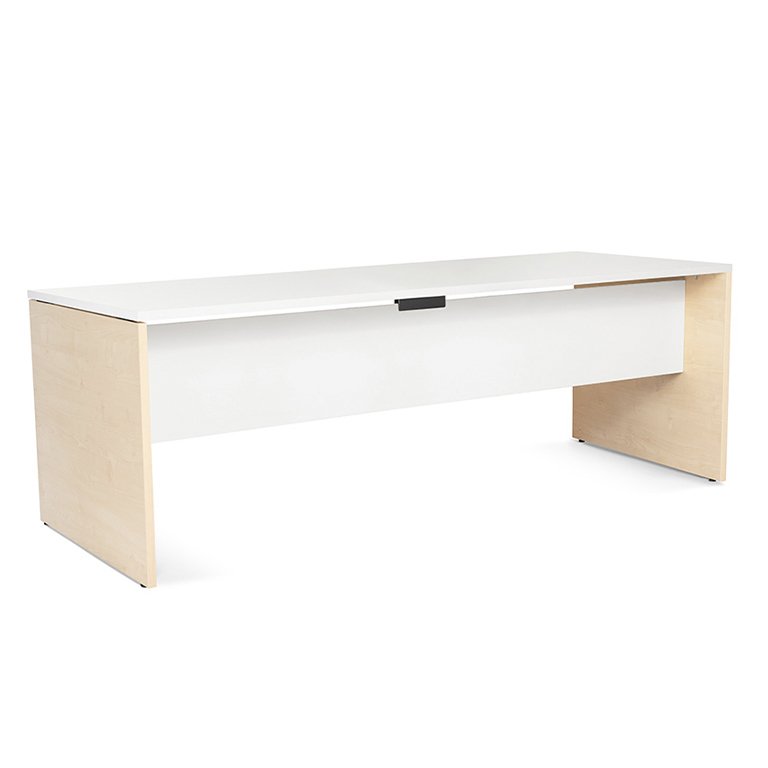 Mesa Rocada Línea Work 200 x 80 cm Haya/Blanco