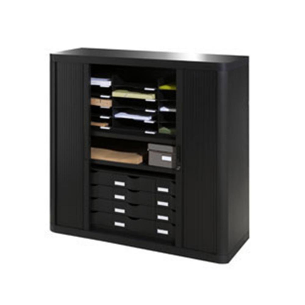 Armario PaperFlow Easy Office 2 Estantes 104 cm Negro