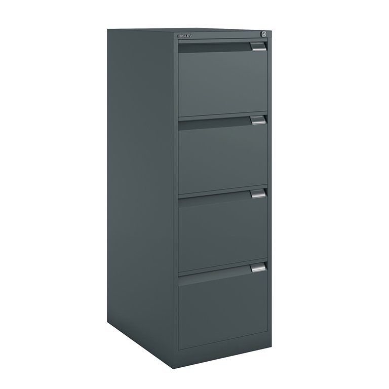 Archivador 4 Cajones Bisley Metálico Maxi Negro