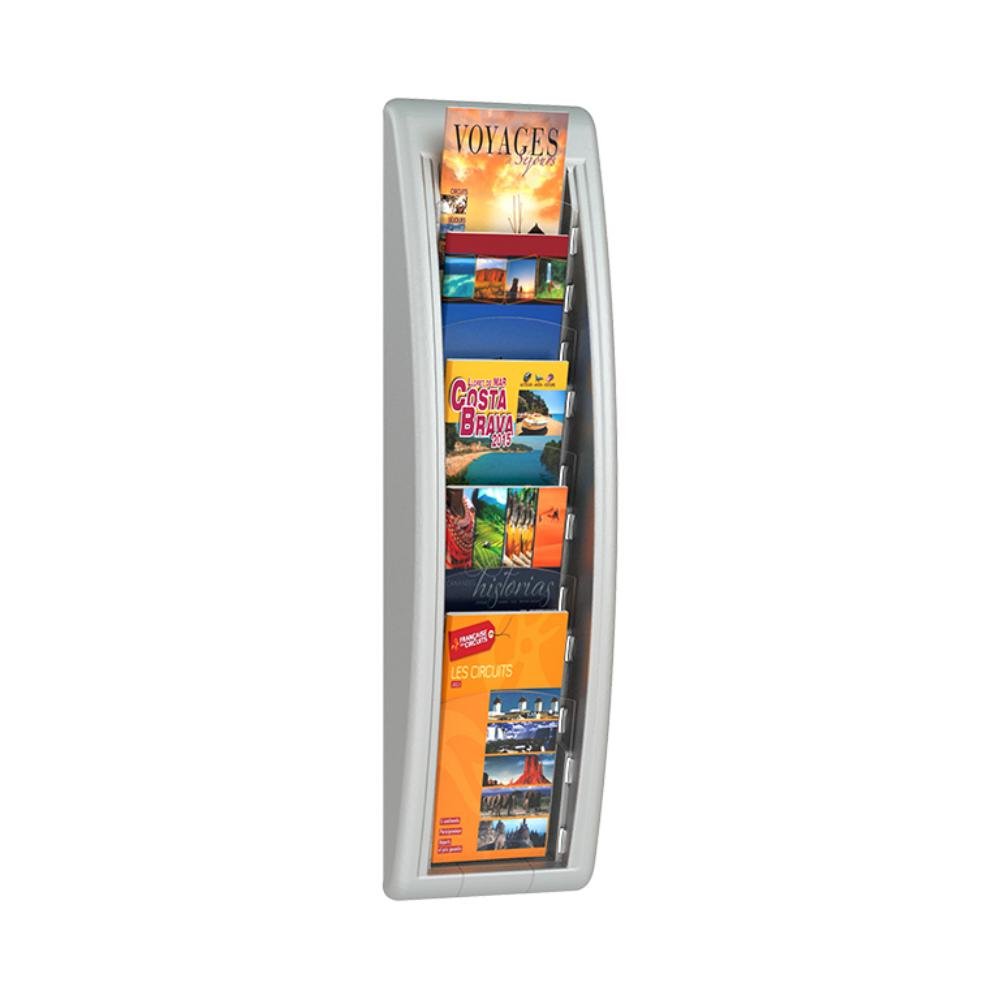 Expositor PaperFlow Mural Quick Fit 1/3 A4 5 Casillas Plata