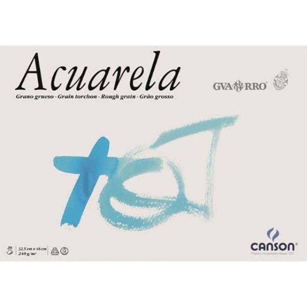 Bloc Acuarela Canson Guarro A3+ Encolado 20 Hojas 240g