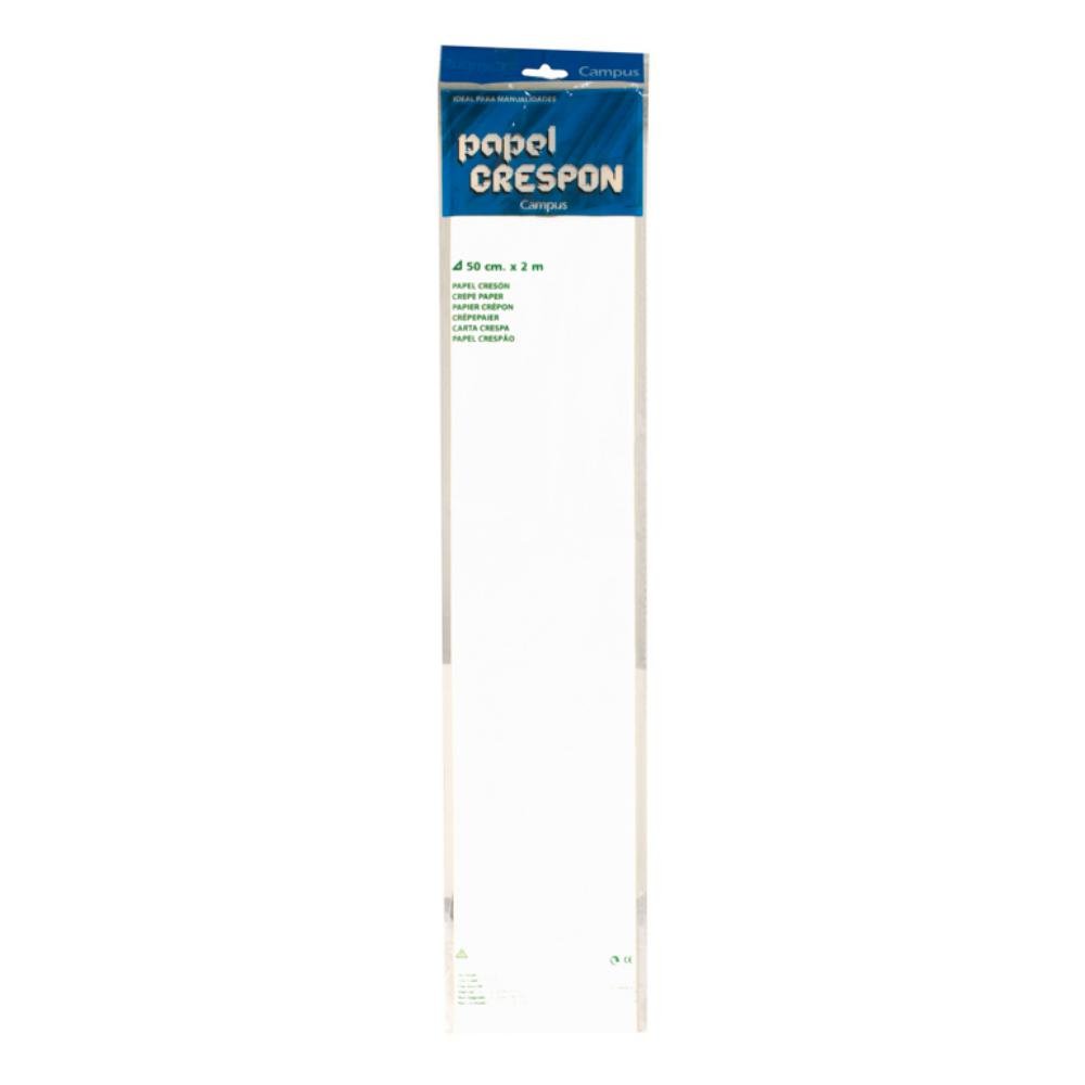 Papel Crespón Campus College 50cm x 2m Blanco