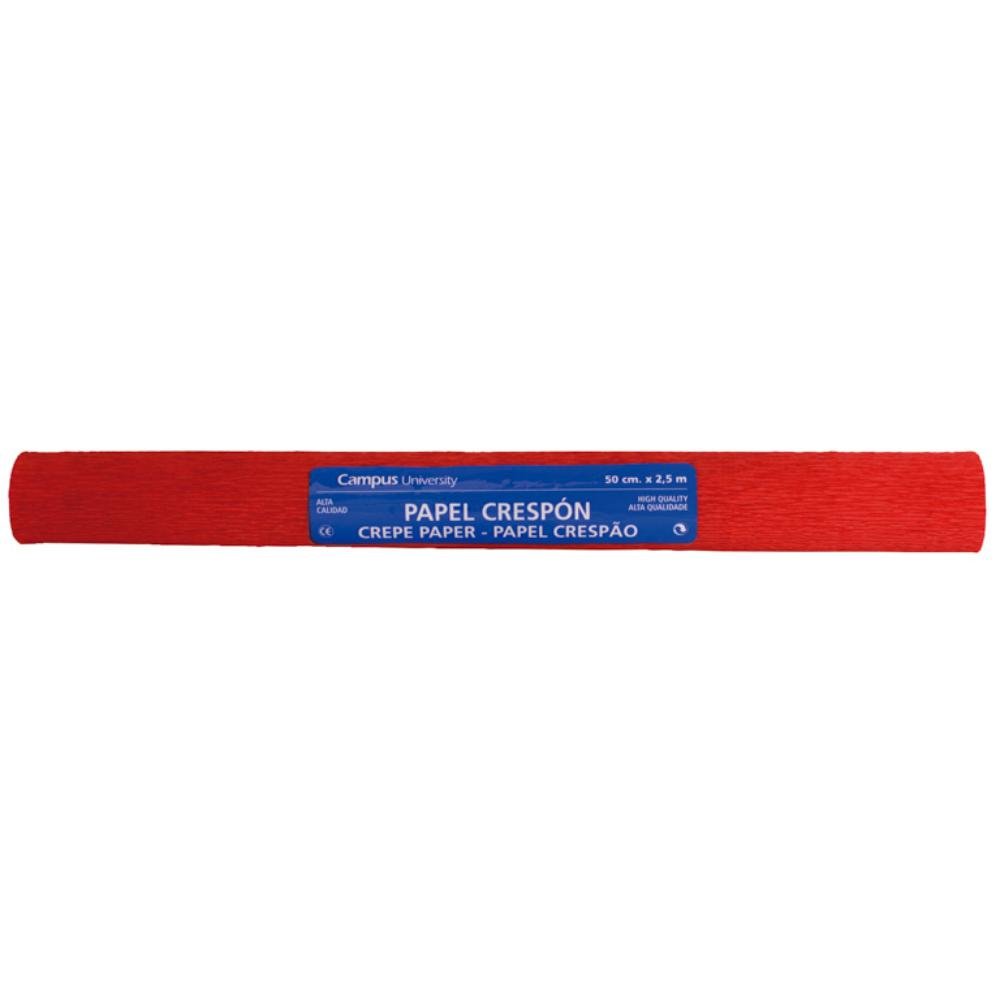 Papel Crespón Campus College 50cm x 2,5m Rojo