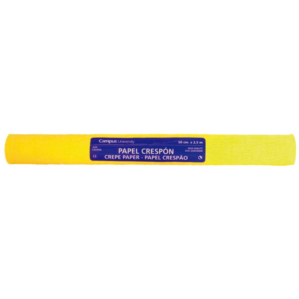 Papel Crespón Campus College 50cm x 2,5m Amarillo