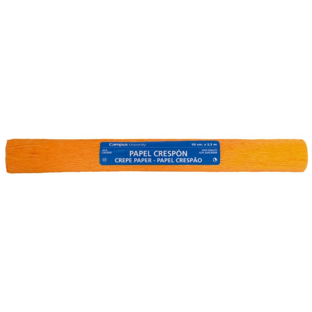 Papel Crespón Campus College 50cm x 2,5m Naranja