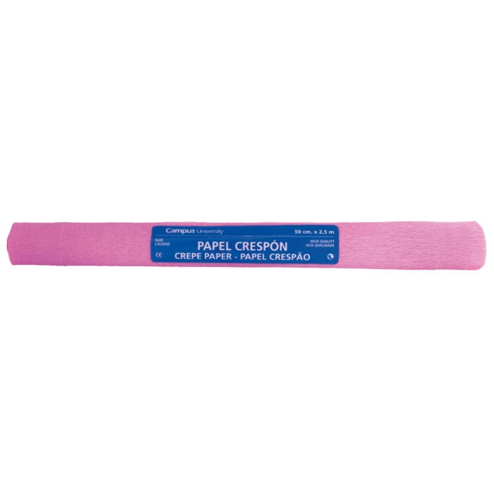 Papel Crespón Campus College 50cm x 2,5m Rosa Oscuro