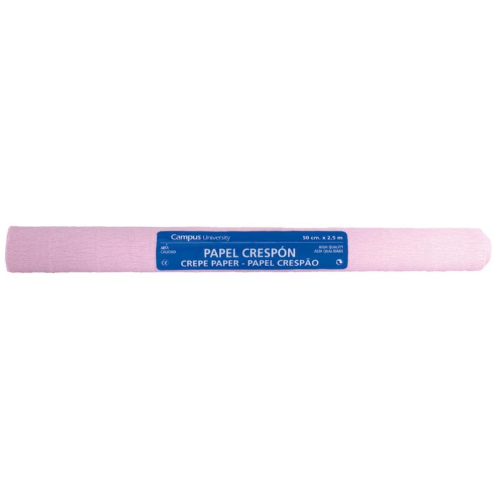 Papel Crespón Campus College 50cm x 2,5m Rosa Claro