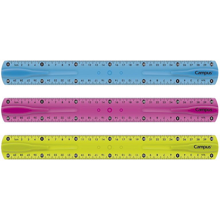 Regla Campus Plástico Flexible 30 cm