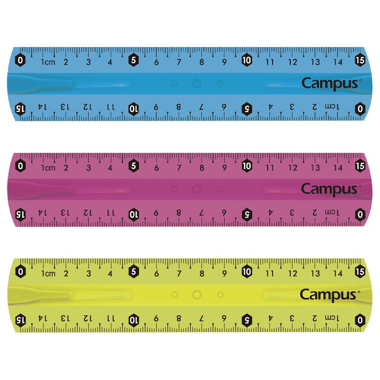 Regla Campus Plástico Flexible 15 cm