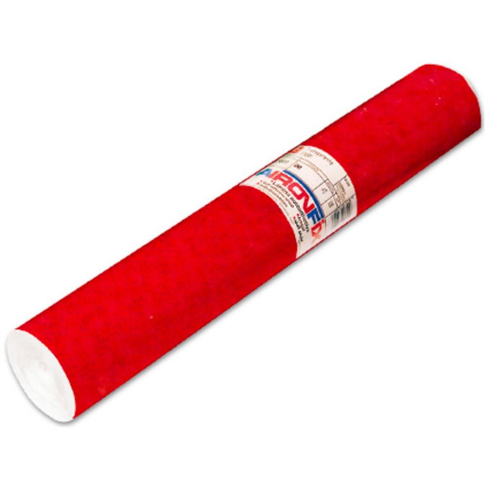 Forro Plástico Adhesivo Aironfix Terciopelo 0,45 x 10 m Rojo