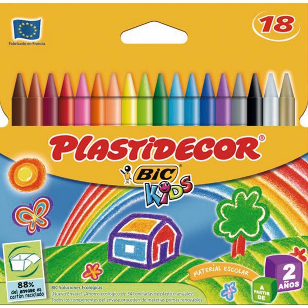Ceras Plásticas Bic Plastidecor Kids 18 Colores