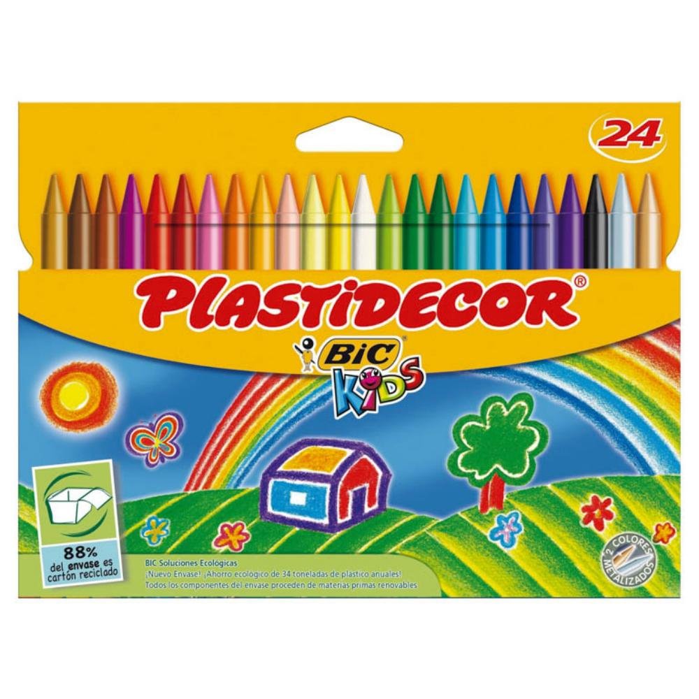 Ceras Plásticas Bic Plastidecor Kids 24 Colores
