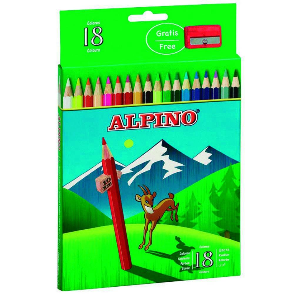 Lápices de Colores Alpino 18 Colores