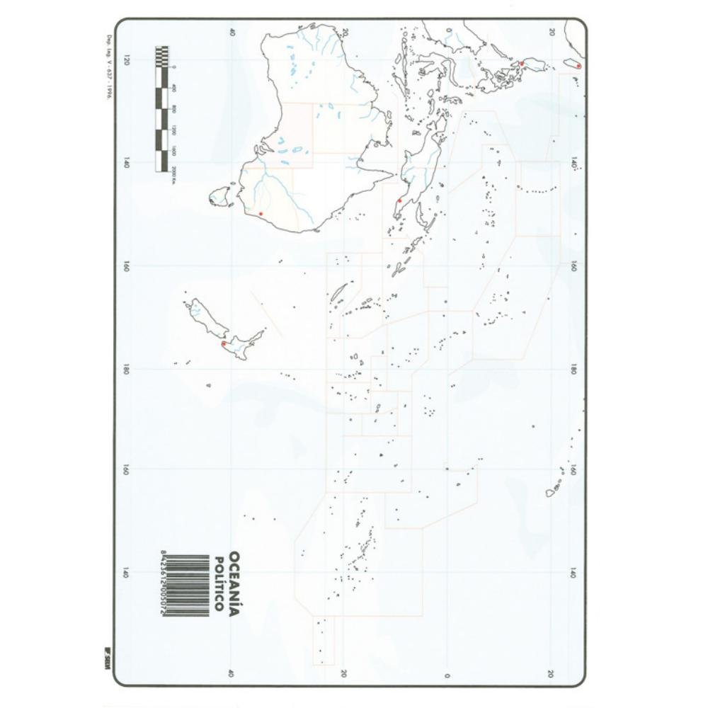 Mapa Mudo Oceanía Político