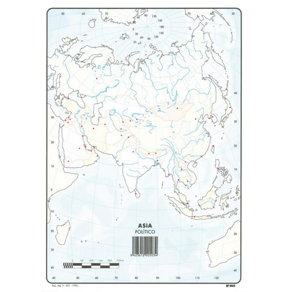 Mapa Mudo Asia Político