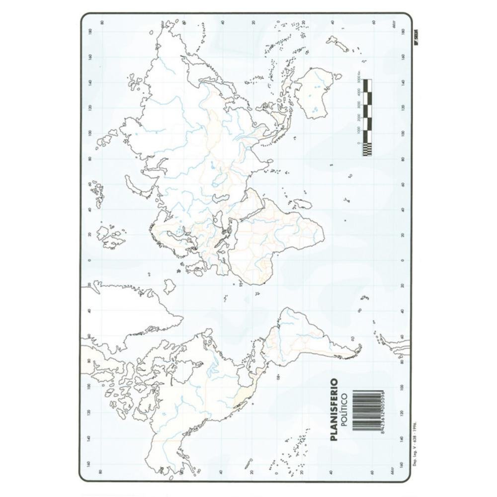 Mapa Mudo Planisferio Político
