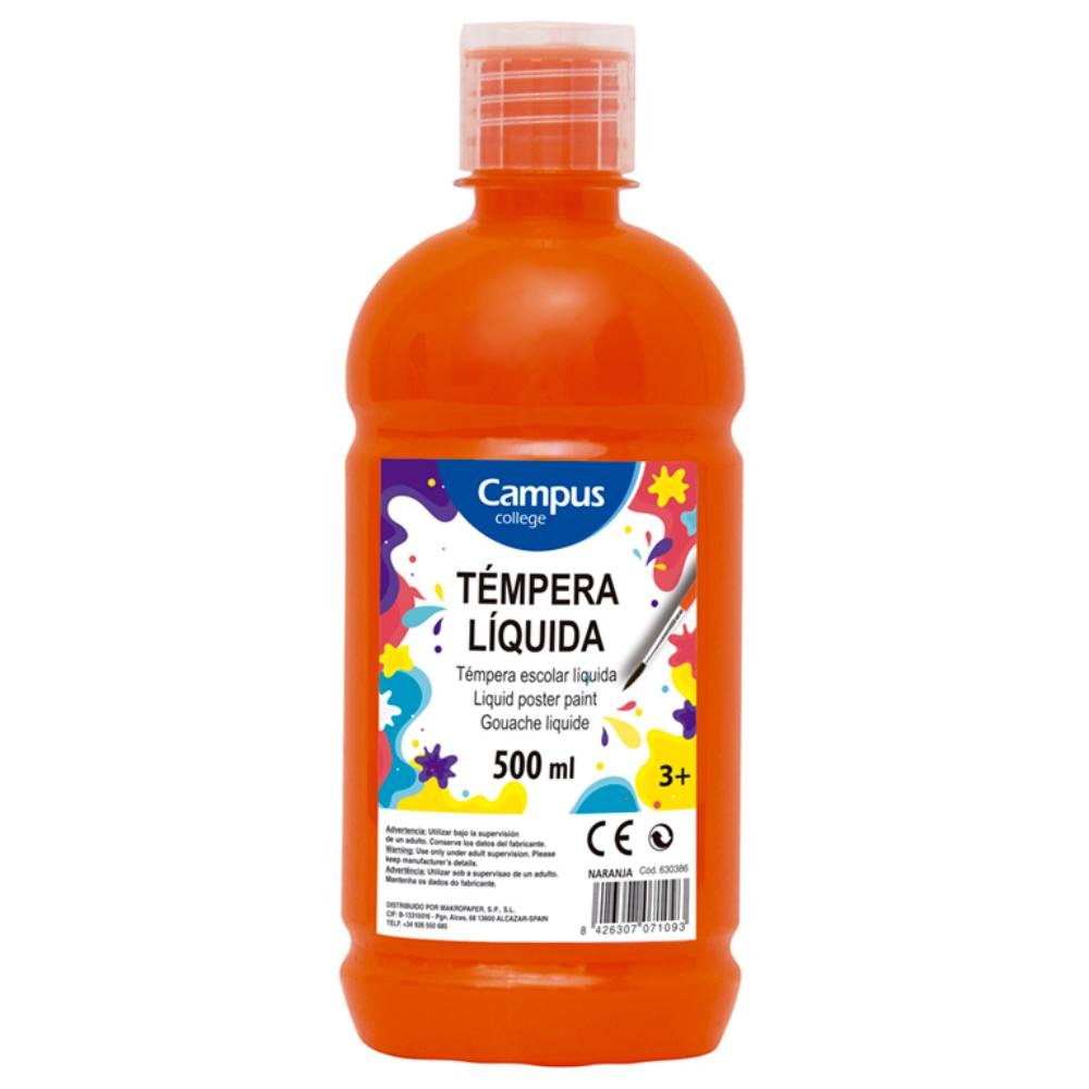 Témpera Campus College 500 ml Naranja