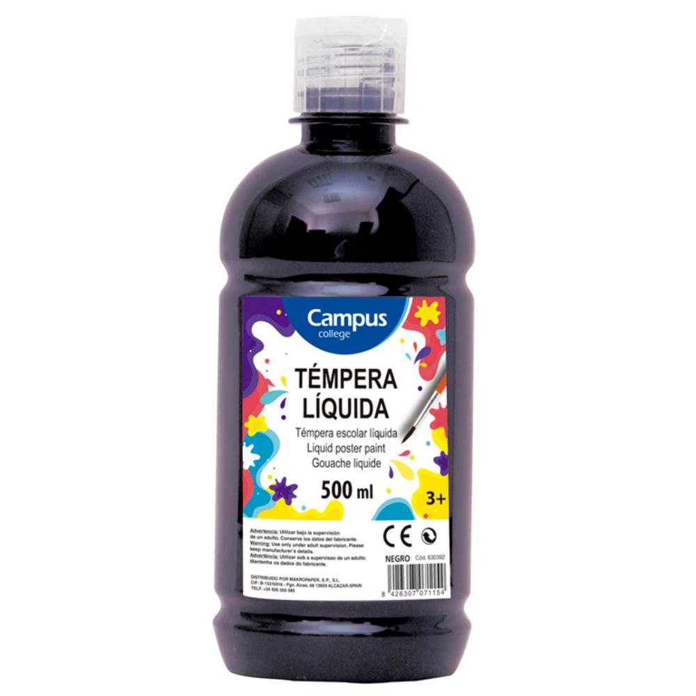 Témpera Campus College 500 ml Negro
