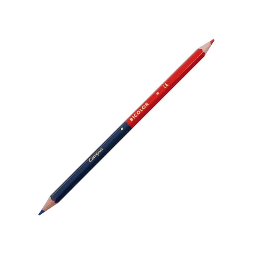 Lápiz Campus University Bicolor Azul y Rojo Fino