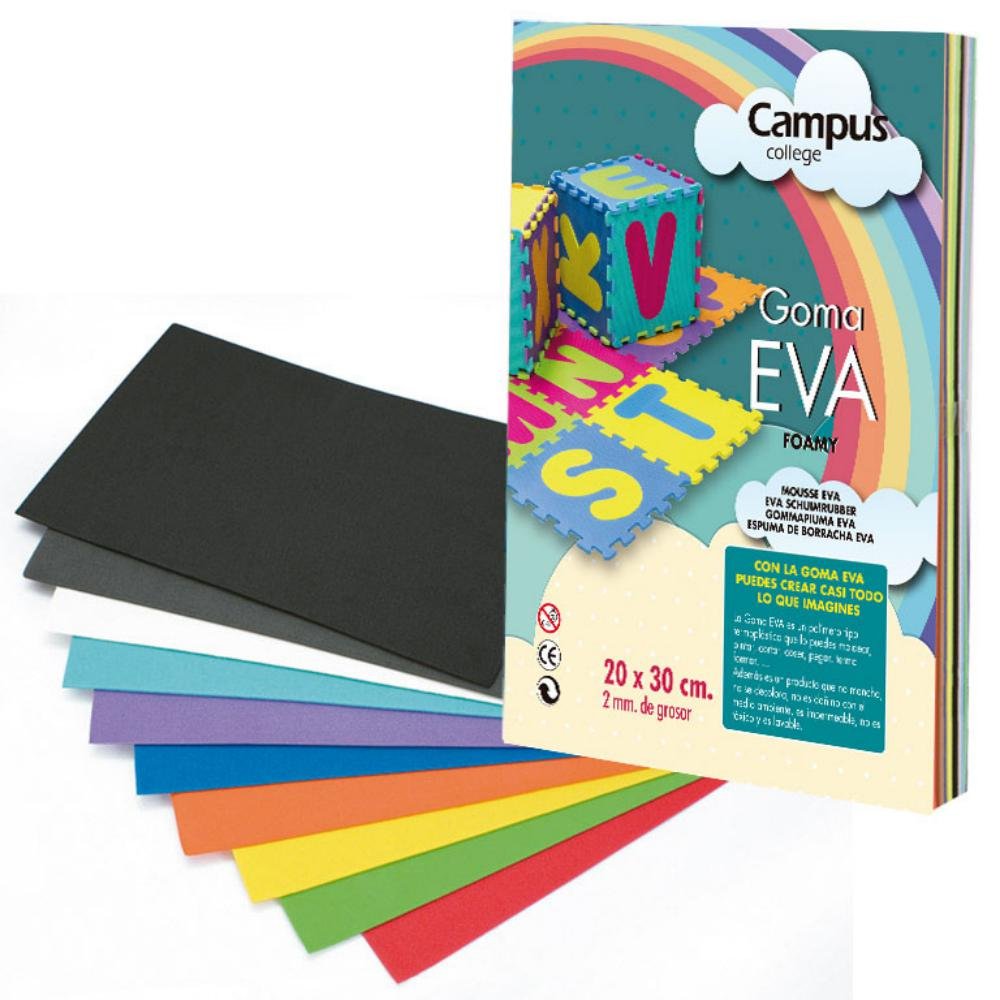 Goma Eva Campus College 200 x 300 mm Colores Surtidos