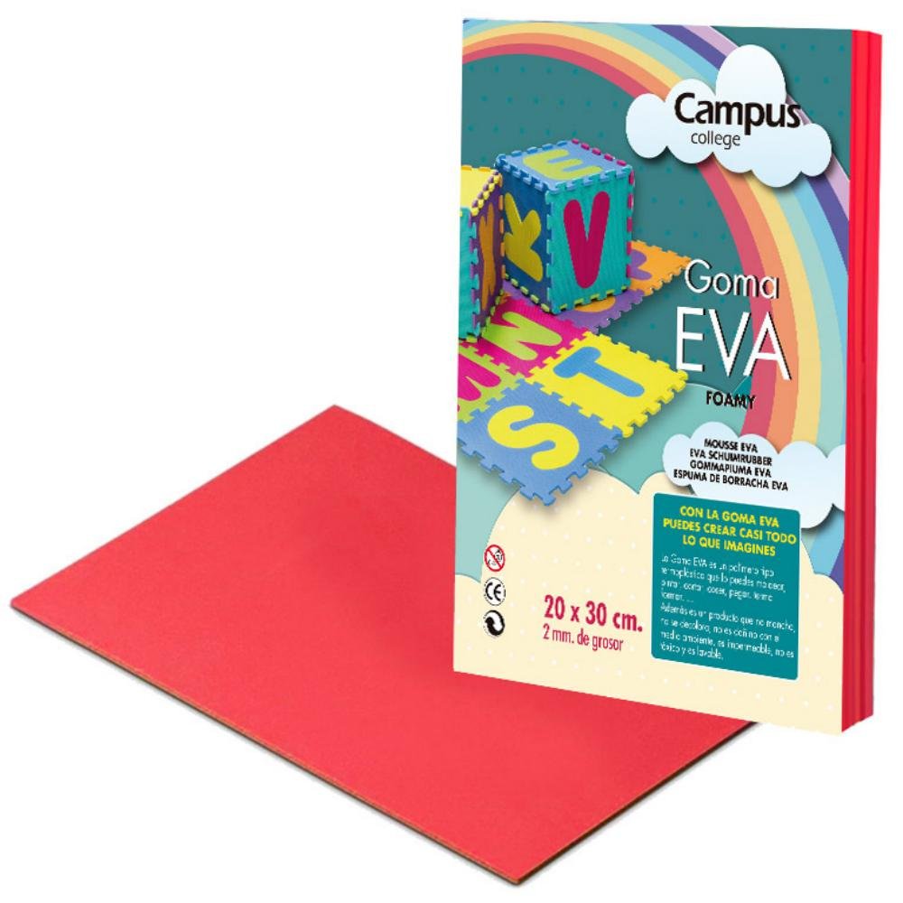 Goma Eva Campus College 200 x 300 mm Rojo