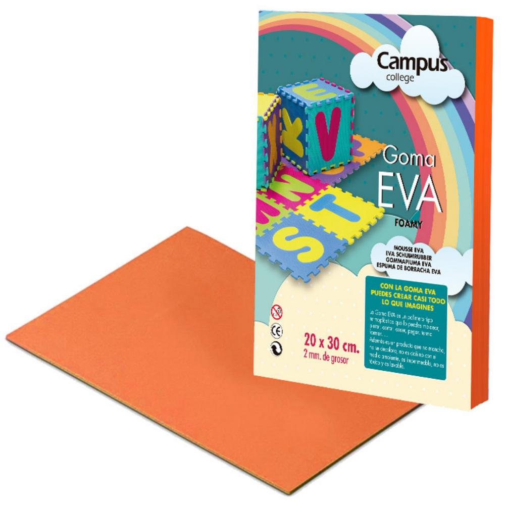 Goma Eva Campus College 200 x 300 mm Naranja