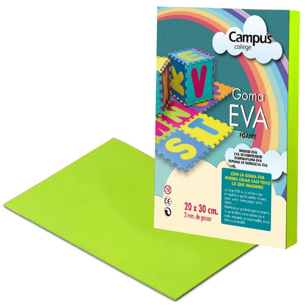 Goma Eva Campus College 200 x 300 mm Verde Manzana