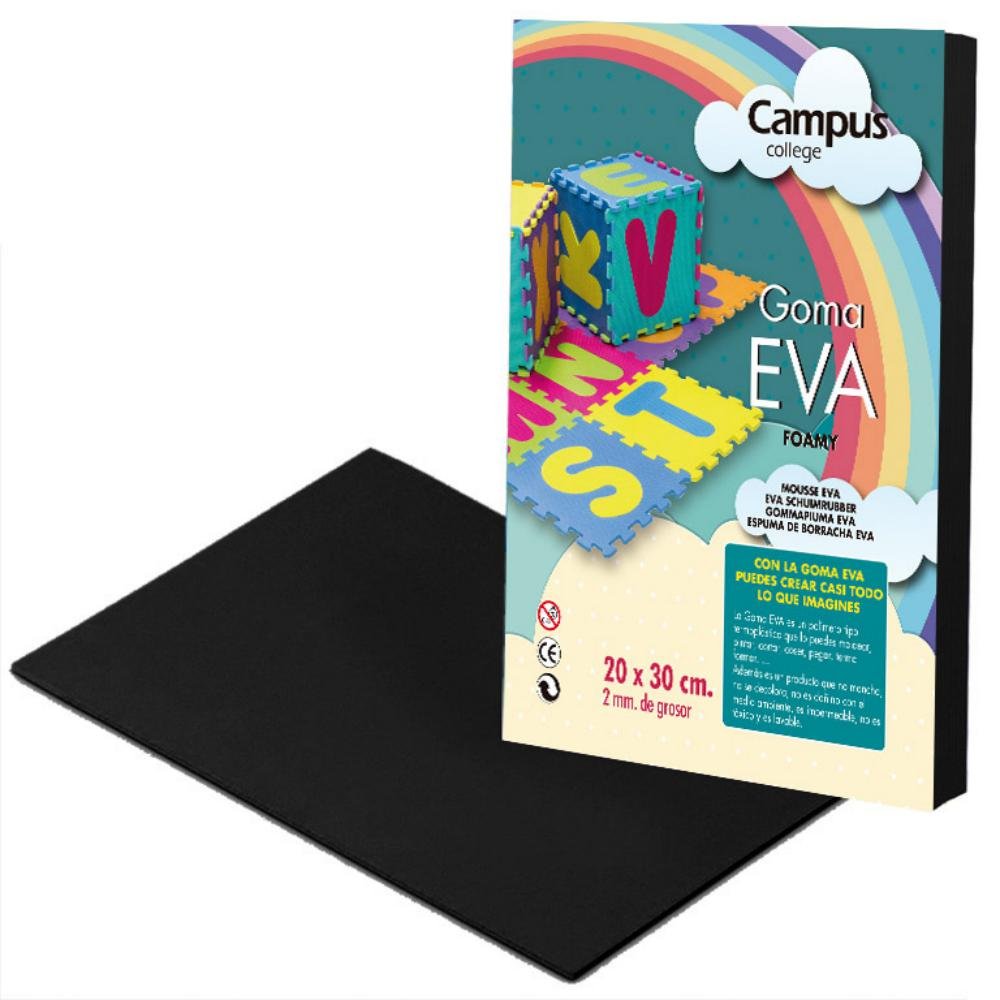 Goma Eva Campus College 200 x 300 mm. Negro