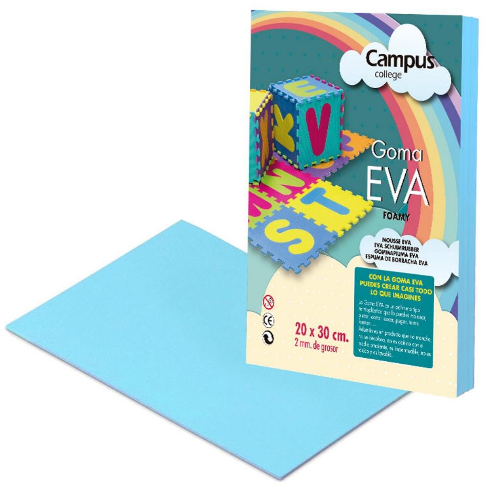 Goma Eva Campus College 200 x 300 mm Azul Cielo