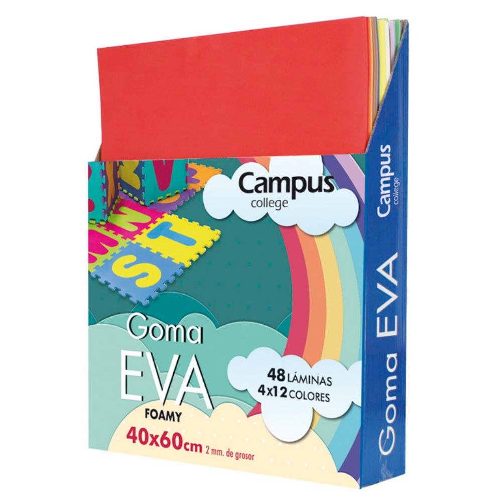 Goma Eva Campus College 400 x 600 mm Colores Surtidos