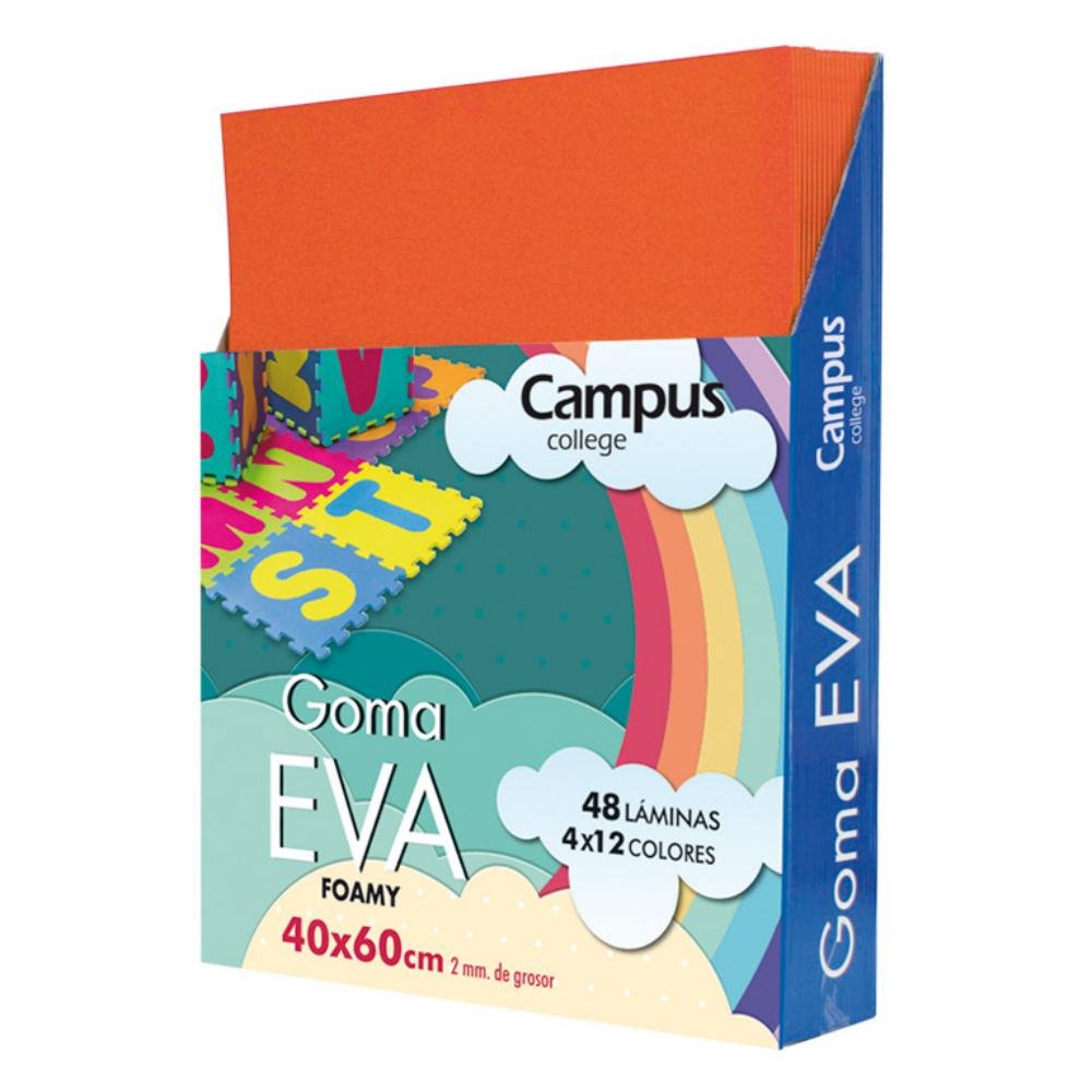 Goma Eva Campus College 400 x 600 mm Naranja