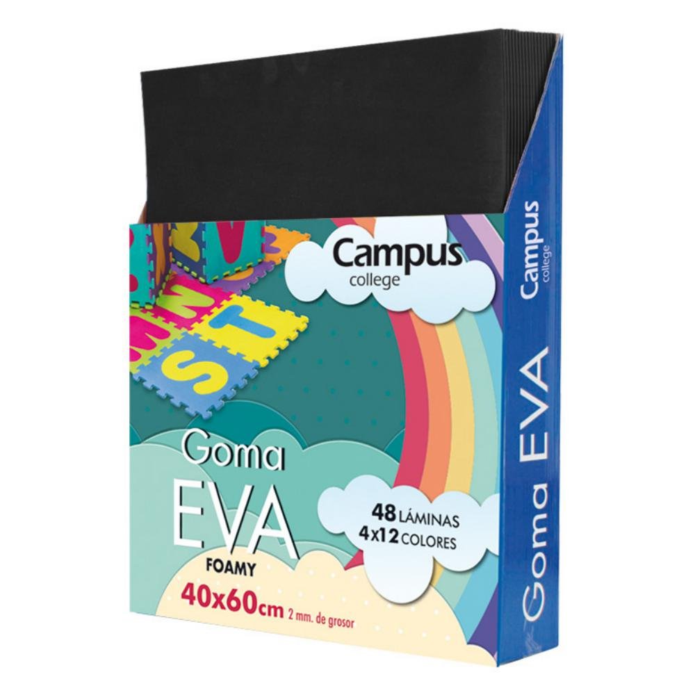 Goma Eva Campus College 400 x 600 mm Negro