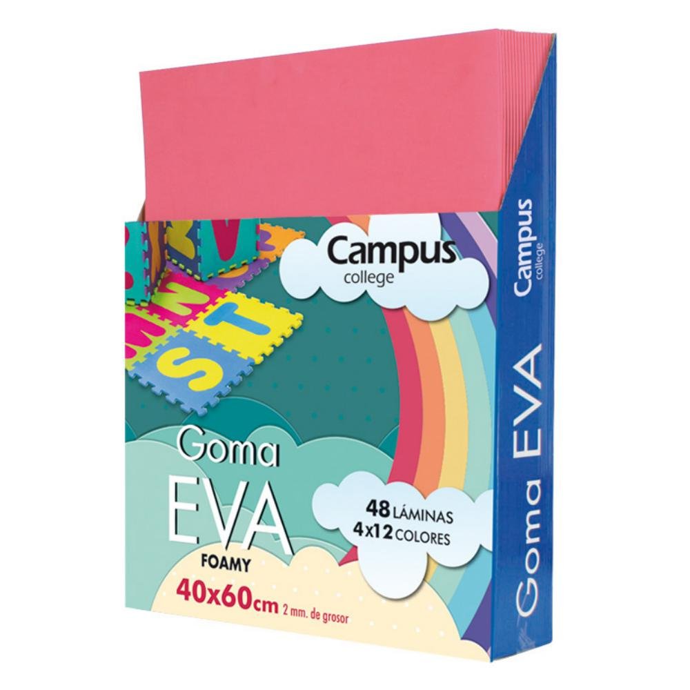 Goma Eva Campus College 400 x 600 mm Rosa