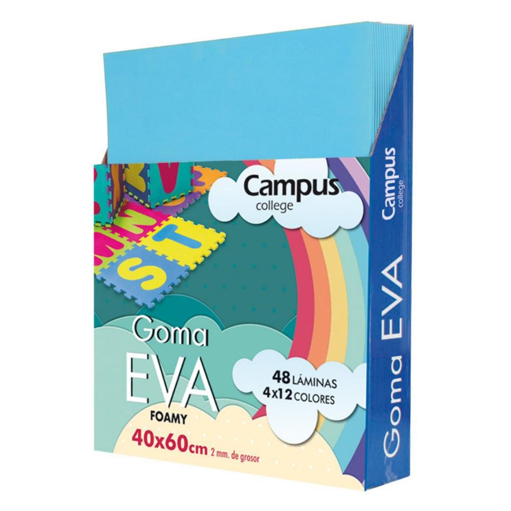 Goma Eva Campus College 400 x 600 mm Azul Cielo