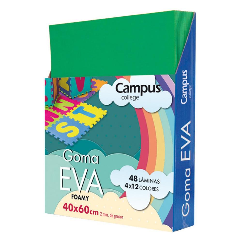 Goma Eva Campus College 400 x 600 mm Verde Oscuro