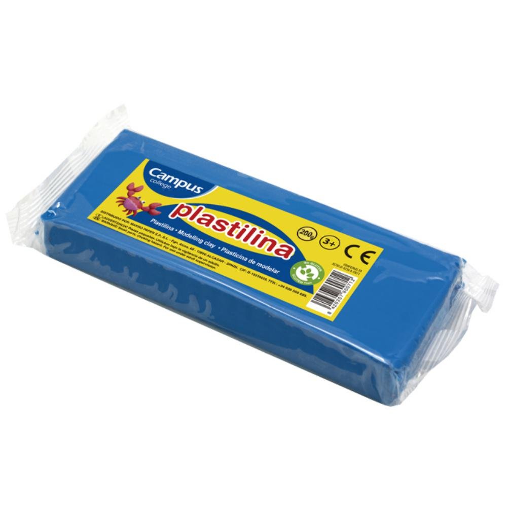Plastilina Campus College 200g Azul Claro